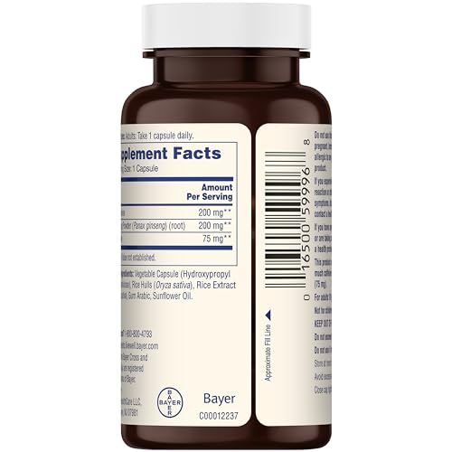 ONE A DAY BRAIN SUPPLEMENT – BRAIN SUPPLEMENTS FOR MEMORY AND FOCUS SUPPORT, CONCENTRATION AND FOCUS SUPPORT, FOCUS SUPPLEMENT FOR ADULTS WITH L-THEANINE, CAFFEINE AND GINSENG, 30 CAPSULES