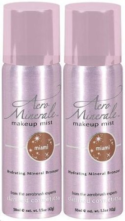 AERO MINERALE Makeup Mist Hydrating Mineral Bronzer MIAMI (PACK OF 2) by Trifing