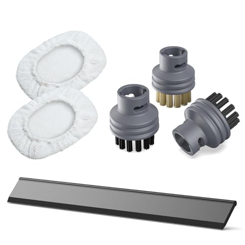 Bielmeier Steam Consumables Set, Towel Sleeve, Nylon Utility Brushes, Brass Brush, Scratching Rubber Strip