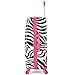 Rockland Safari Hardside Spinner Wheel Luggage, PINKZEBRA, 3-Piece Set (20/24/28)