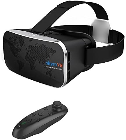 Virtual Reality Headset, Skyro VR Headset and 3D Video Glasses for VR Games and 3D Movie, Compatible with 4.0-6.0 Inch iPhone & Android