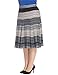 Chicwe Women's Plus Size Stretchy Waistband A-Line Flared Skirt 18 Black&Grey