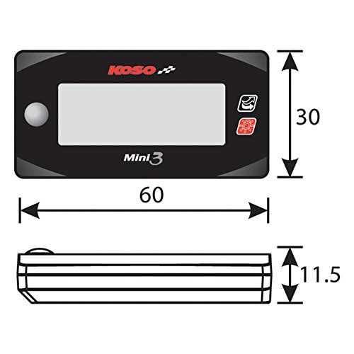 Koso BA003214 Mini 3 Air/Fuel Ratio Meter - Thumbnail 2