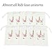 Birthday Unicorn Party Favor Bags Unicorn Candy Bags Gift Unicorn Treats Gift Bags for Girls Birthday Unicorn Party Bag Durable Canvas Unicorn Party Supplies Pack of 12