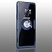 Samsung Galaxy S9 Case, Transparent Crystal Clear Cover with Slim Silicone Rubber Bumper Frame and 360° Rotating Magnetic Finger Ring & Kickstand Compatible with Samsung Galaxy S9 - Blue