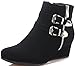 Dream Pairs New Women's GHILE Fashion Double Buckle Side Zipper Platform Wedge Heel Shoes Booties