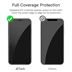 JETech Full Coverage Screen Protector for iPhone