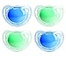 NUK Air Shield Advanced Orthodontic Pacifier, 6-18 Months, 4-Pack (Blue & Green)