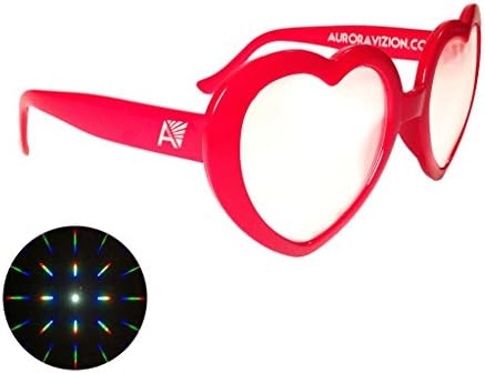 Diffraction Glasses - Red Heart Shape Frame