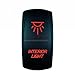 STVMotorsports Laser Red Rocker Switch Interior Lights 20A 12V On/Off LED Light