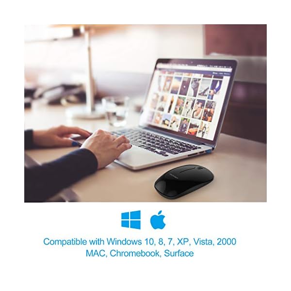 TECKNET-Slim-Wireless-Mouse-24G-USB-Cordless-Mouse-For-Laptop-PC-Computer-Windows-Mac-Linux-Vista-Macbook-Nano-Receiver-18-Month-Battery-Life-Extra-Long-Range TECKNET Wireless Mouse, Computer Mouse for Laptop PC Desktop, Mice with 3200 DPI Optical Tracking, 18 Month Battery Life…