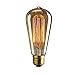 DSYJ for Edison Light Bulbs, Vintage 60 Watt Incandescent Light Bulbs E26 Base Dimmable Decorative Antique Filament Light Bulbs 252 Lumens, Ray Amber Warm 1 Pcs