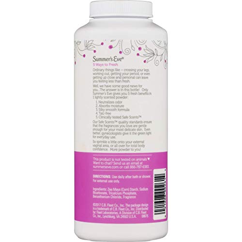 Summer's Eve Body Powder, Island Splash, Helps Prevent Moisture, 8 Ounce