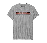 Harley-Davidson Men's Vintage Stripe Slim Fit Tee, Grey