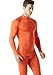 TM-YUT32-ORG_Large Tesla Men's Thermal WinterGear Compression Baselayer Mock Long Sleeve Shirt YUT32