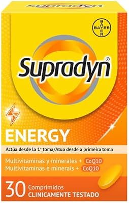 Energy 30 Comprimidos con 13 vitaminas, 9 minerales y Coenzima Q10