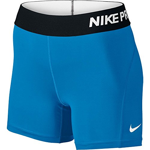 Nike Women's Pro Cool 3-Inch Training Shorts (Lt Photo Blue/Black/White/Small)