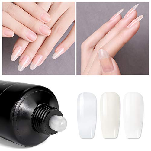 Coscelia Nail Builder Gel Kit 36W Nail Lamp Dryer UV LED 6 Colors Poly Nail Gels Extension Quick Building Nail Tips Glue Soak Off Topcoat Basecoat Nail Art Tool Manicure