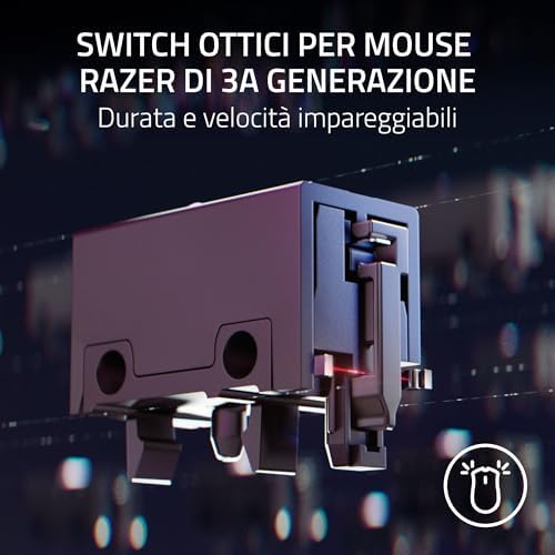 Basilisk V3 35K - Mouse da gioco cablato ergonomico e completamente personalizzabile - Sensore ottico Focus Pro 35K (rotellina HyperScroll, illuminazione Chroma a 11 zone) Nero