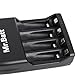 Mr.Batt 4 Bay Ni-MH AA AAA Smart Battery Charger with 4 Pack 1000mAh AAA Rechargeable Batteries