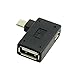 chenyang Micro USB OTG Power Adapter 2 in 1 Micro USB Male to USB 2.0 Female 90 Degree Right Angled Connector Adapter