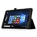 Fintie Case for Nextbook Flexx 9 Tablet, Premium Vegan Leather Folio Cover with Auto Wake and Sleep Feature for Nextbook Flexx 9 8.9 Inch NXW9QC132 Tablet Detached Windows 10 Laptop Notebook, Black