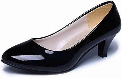 DAYSEVENTH Evening Party Heel Shoes, Nude Shallow Mouth Women Office Work Heels Shoes Elegant Ladies Low Heel