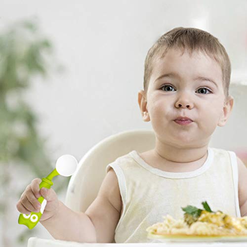 image for Qshare Baby Utensils Spoons with Travel Safe Case, Toddlers Feeding Tr