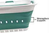 SAMMART 42L Collapsible Laundry Basket Foldable Storage Container White Celadon view 4