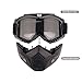 EnzoDate Motorcycle Dirt Bike ATV Goggles Mask Detachable Harley Style Protect Padding Helmet Sunglasses Road Riding UV Motorbike Glasses