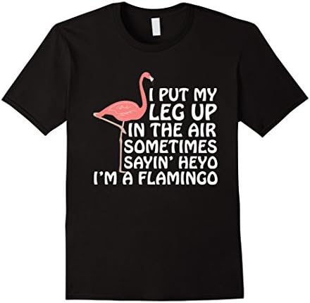 Mens I Put My Leg Up Flamingo Funny Music Meme T-Shirt New Large Black