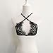 PHOTNO Women Hollow Translucent Underwear Wrapped Chest Sheer Lace Vest Strap Lingerie (L)