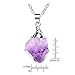 sedmart Amethyst Pendant Crystal Quartz silver plated Necklace Handmade Gemstone Pendant Mothers Day Gifts
