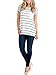 Uideazone Women Casual Short Sleeve T Shirt Loose Striped Tee with Pocket,Striped-gray,Small