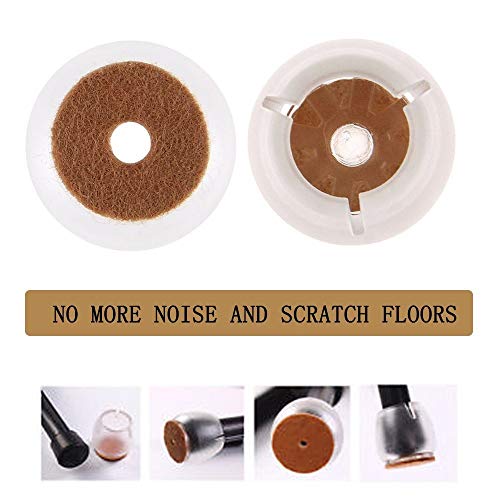 Chair Leg Caps Furniture Feet Chair Covers Protectors Silicone Floor Protectors Furniture Table Feet Covers (1" to 1-3/16", Round-32pcs)