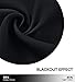 NICETOWN Window Curtains Blackout Drapes - Black Energy Saving Blackout Draperies for Bedroom/Living Room (2 Panels, 52 inches Wide by 45 inches Long)