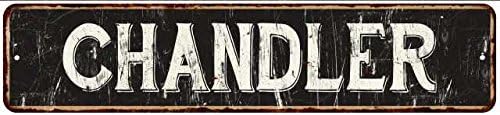 CHANDLER Street Sign Rustic Chic Sign Home man cave Decor Gift Black G41804090