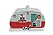 Creative Co-Op Ceramic Red & Green Christmas Camper Cookie Jar, Multicolor