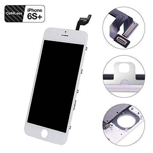 CELL4LESS LCD Touch Screen and Digitizer Assembly for The iPhone 6S Plus 5.5inch (Model A1634, A1687) (for iPhone 6S Plus White)