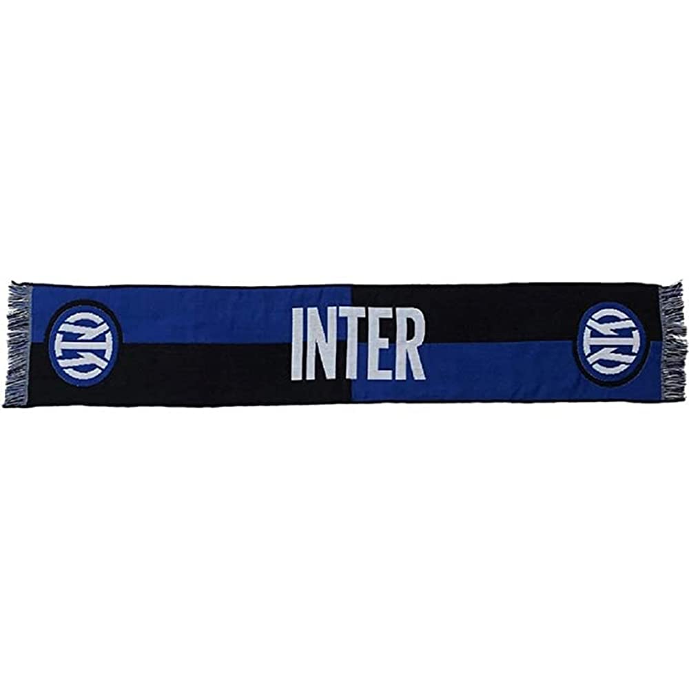 Official Inter. Scarf Model 2021. Official F.C. International Licensed Product. Colour: Black and Blue. 100% Acrylic, Two-Tone Jacquard Model, multi-coloured