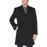 Men's Wool Cashmere Topcoat – Classic Overcoat, Car Coat with Lining, Warm Dress Coat for Formal & Business Outerwear
