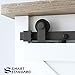 SMARTSTANDARD 5FT Mini Sliding Barn Door Hardware Track Kit -Super Smoothly and Quietly -for Double Opening Cabinet, TV Stand, Closet, Window - Fit 15