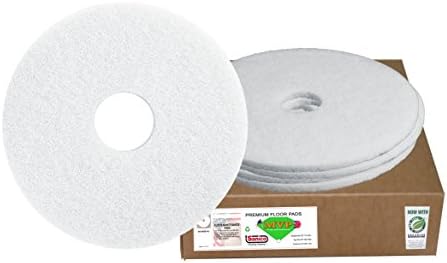 Sanico MVP Base Hit 20" White Polishing Floor Pad Super Polish (5 per case) -(1 CASE