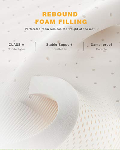 KingCamp Camping Sleeping Foam Mattress - Deluxe Single Self Inflating 3 inches Thick Pad with Carry Bag, Suitable for Family Outdoor Activities(Orange-Deluxe Single)