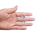 UHIBROS Diamond Shaped Earrings, Unisex Hypoallergenic Stainless Steel Earrings,Cubic Zirconia Stud Earrings Silver,1Pair