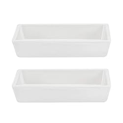 uxcell Porcelain Crucible 60ml Rectangular Boat