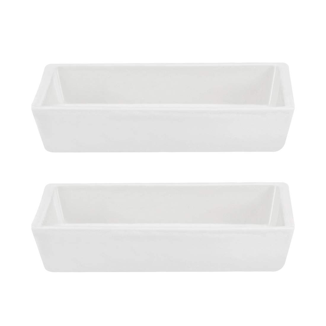 uxcell Porcelain Crucible 60ml Rectangular Boat