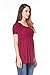 Bearsland Women's Breastfeeding and Nursing Summer Top PurpleRed Size L