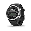 Garmin Fēnix 6S Solar, Solar-powered Multisport GPS Watch, Advanced Training Features and Data, Silver with Black Band