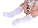 EPEIUS Unisex-Baby Seamless Classic Nylon Knee Highs Toddler Boys/Girls Uniform Stockings Dress Knee Socks for 12-24 Months,White